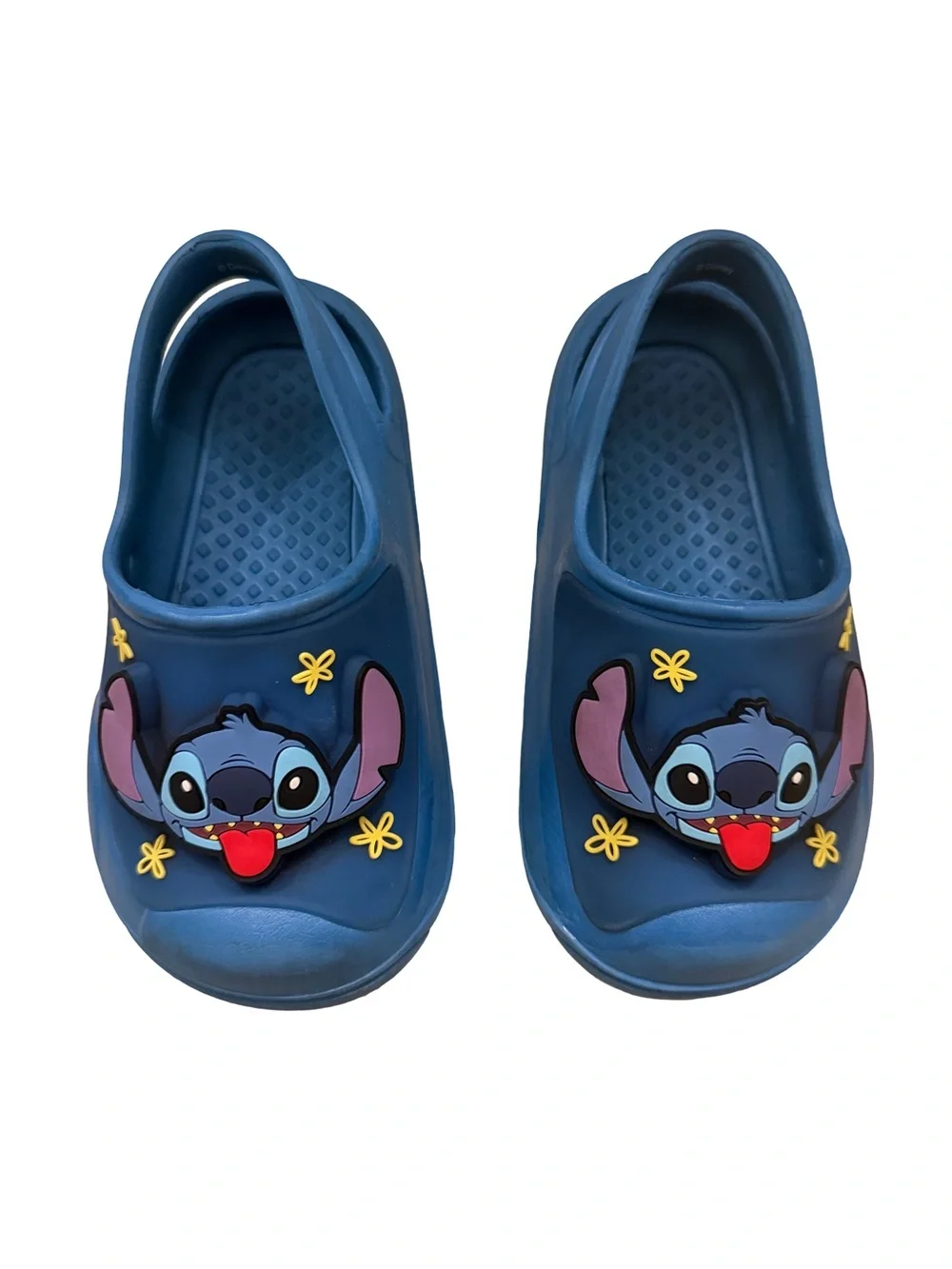 Disney Light Up Blue Kids Slip-On Sandals with Stitch Applique